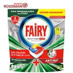 قرص ماشین ظرفشویی فیری Fairy مدل پلاتینیوم پلاس بسته 75 عددی