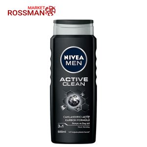 شامپو نیوآ NIVEA مدل Active Clean (3 in 1) حجم 500 میلی لیتر