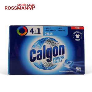 قرص جرم گیر ماشین لباسشویی کالگون Calgon مدل 4in1 بسته 15 عددی